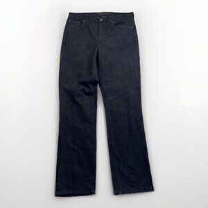 LRL Lauren Jeans Co RL Jeans Womens 10 Black Denim Straight Leg Classic